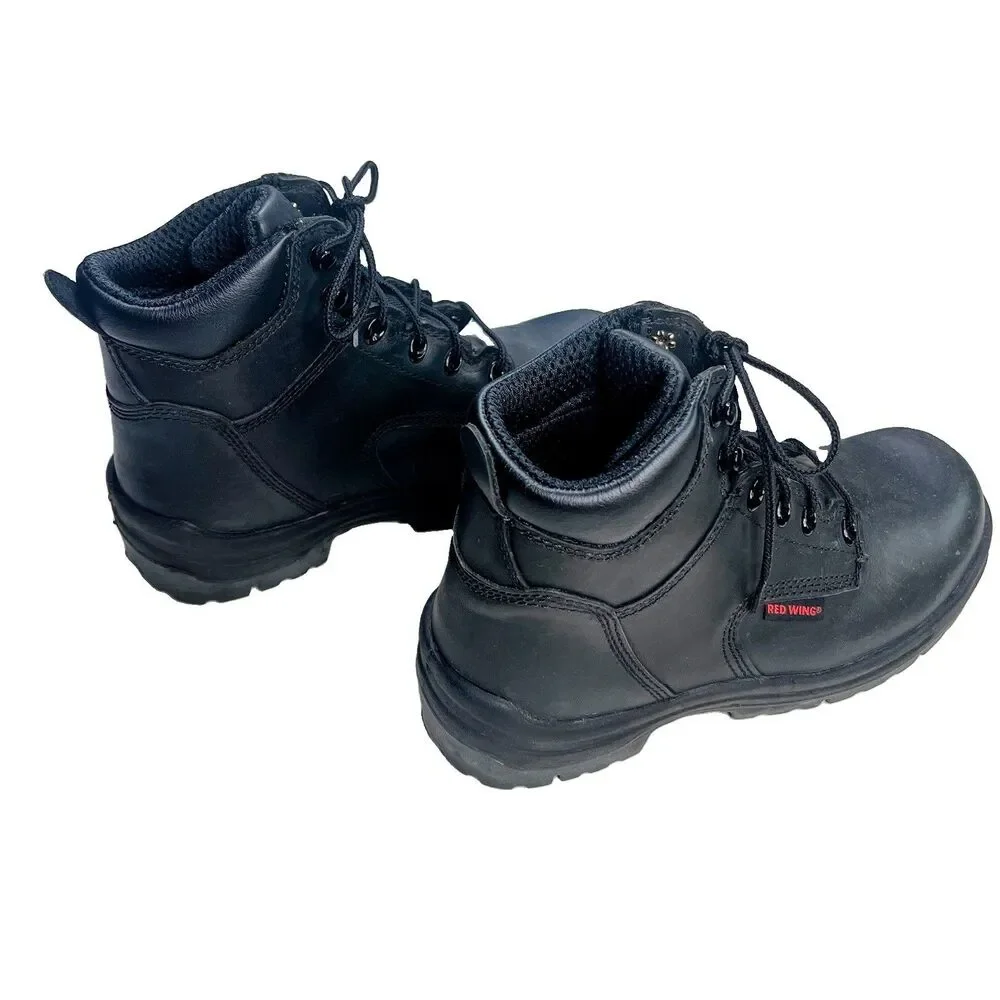 Red Wing Shoes 2234 Men Black Leather Safety Steel Toe Work Boots Sz 7D ASTM EH
